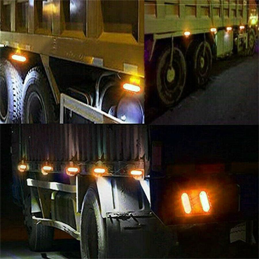 10X Amber 20LED Side Marker Indicator Light Lamp Caravan Truck Trailer Lorry 24V