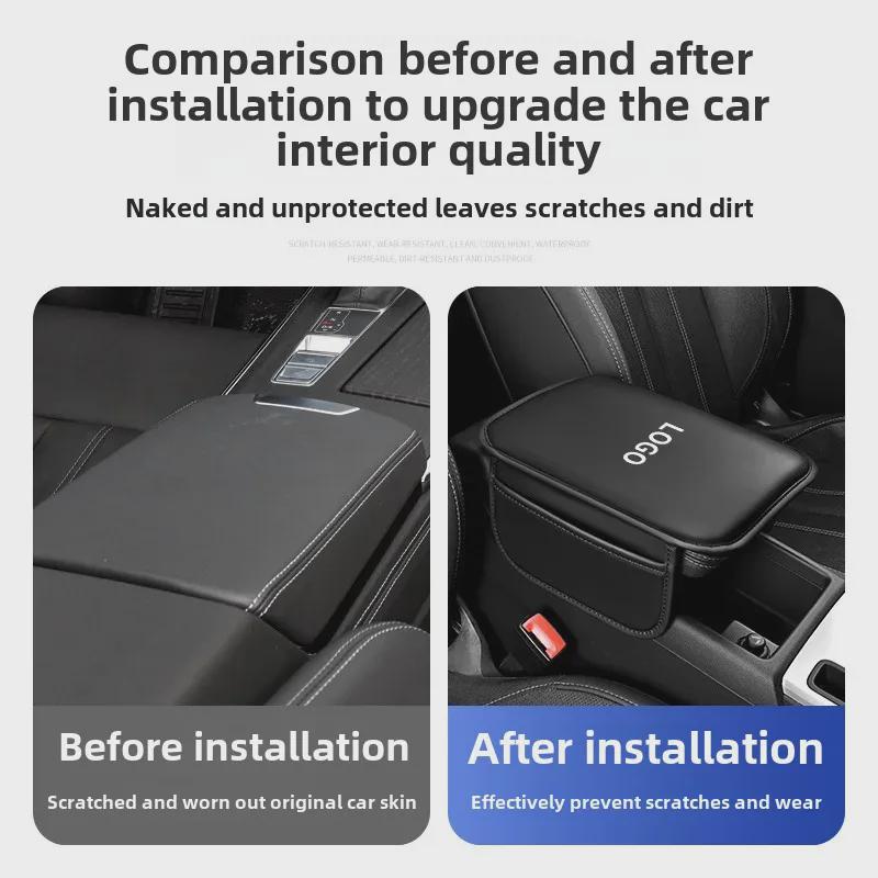 Universelles Auto-Armlehnenpolster: Aufbewahrungstasche, Taschentuchhalter und Ellenbogenstütze