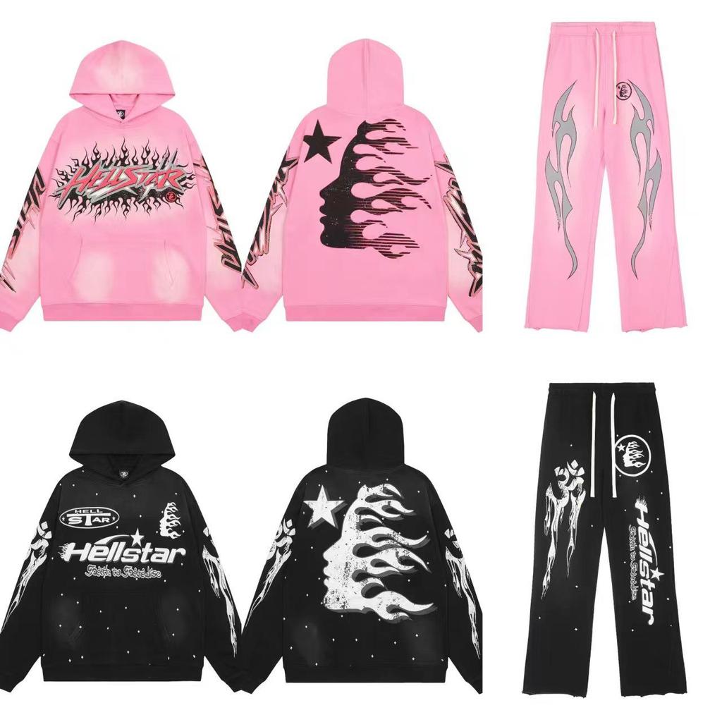 Retro mikina Hellstars s ručně malovaným graffiti - Trendy design s odlupující se barvou a barvením blátem