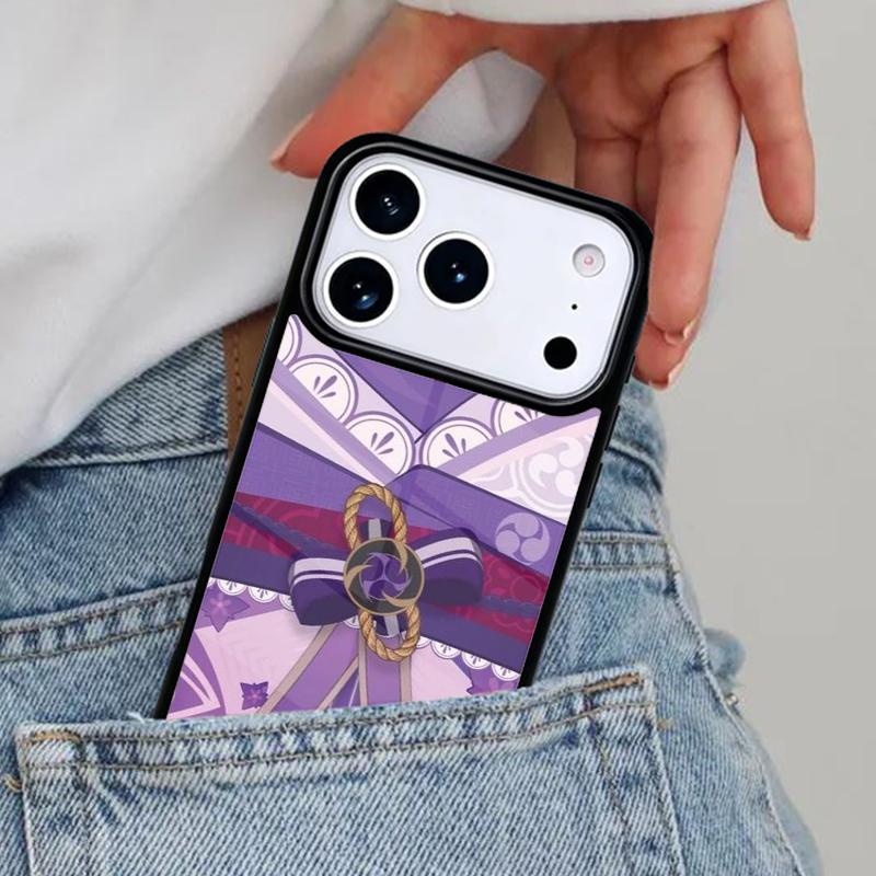 Genshin Impact Raiden Shogun Phone Case for iPhone 16e 15 14 13 12 17 Pro Max Plus Air 17pro Cover Coque