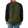 Men's Loose-fitting Casual Waffle-weave  Neck Long-sleeved Top
