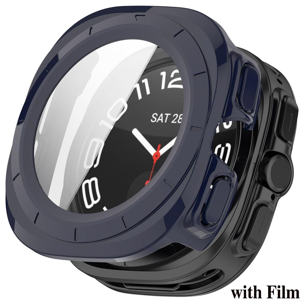 PC Case for Samsung Galaxy Watch 7 Ultra 47mm Tempered Glass Anti-scratch Screen Protector Bumper Protective Cover Accessories