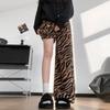 Women's Autumn Winter American Tiger Print Casual Pants Warm Loose High Waist Drape Slim Wide-leg Trousers