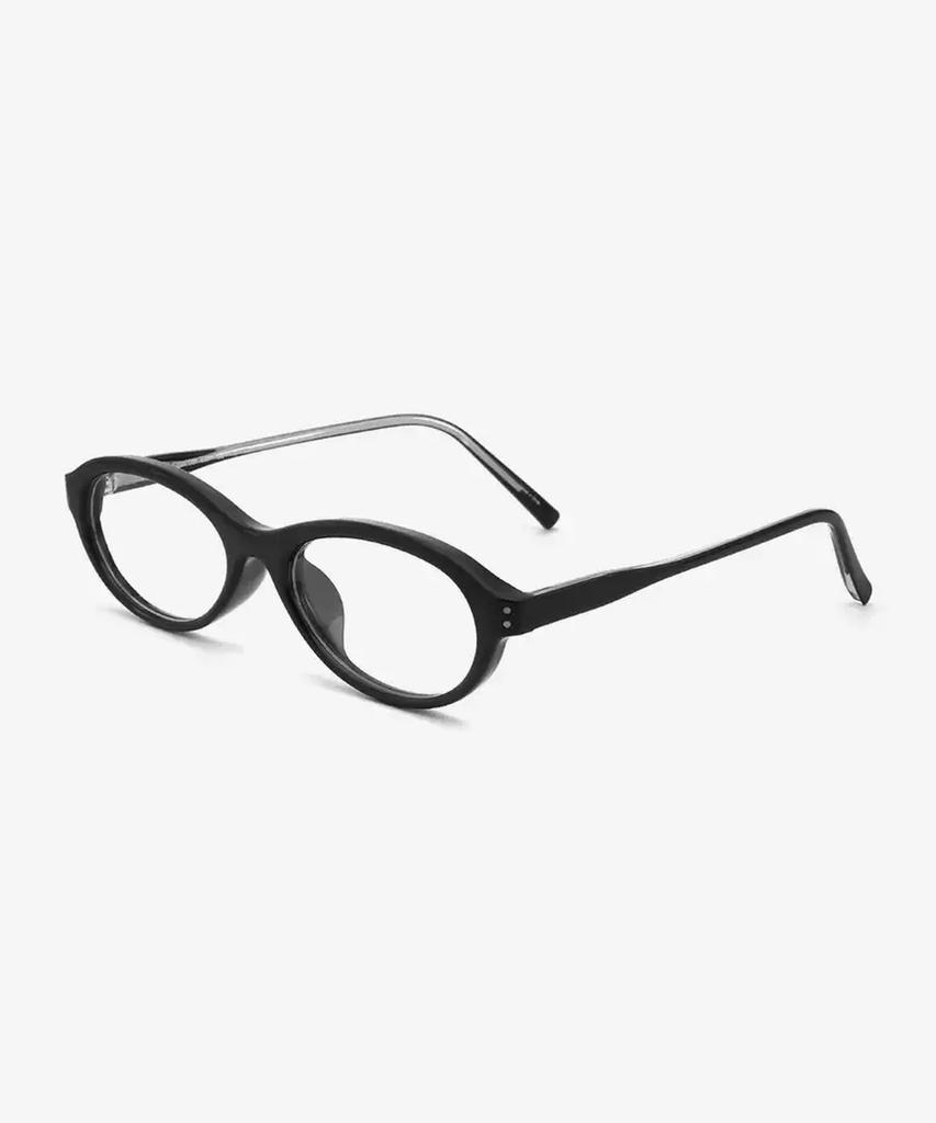 Seutailwokeu Black Oval Sw Horn 06 Bk Stylework Eyeglass Frames