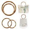 DIY Craft Projects Round Bamboo Handbag Handle Plastic Retro Bag Handle Beach Bag Handles