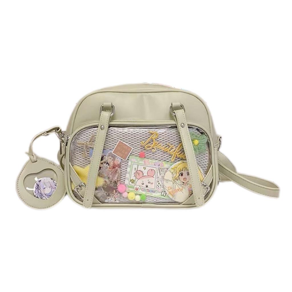 Pu Chiikawa Cartoon Doubles Shoulder Bags Girls Clear Backpack Colors Multi