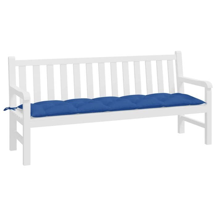 VidaXL Garden Bench Cushion, Bench Cover with String Ties, Waterproof Outdoor Cushion, Royal Blue 361631