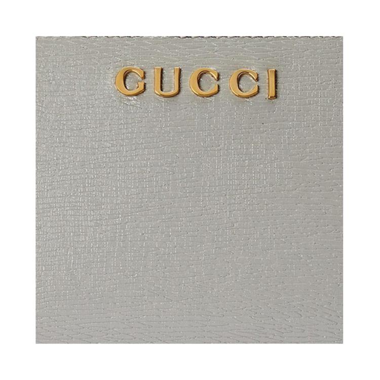 Gucci Letter Logo Zipper Leather Wallet Women Wallet Light-Gray 772640-0OP0N-1440