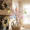 6Pcs Glitter Fake Easter Eggs DIY Craft Eggs Hanging Ornaments  Kids Favor Gift