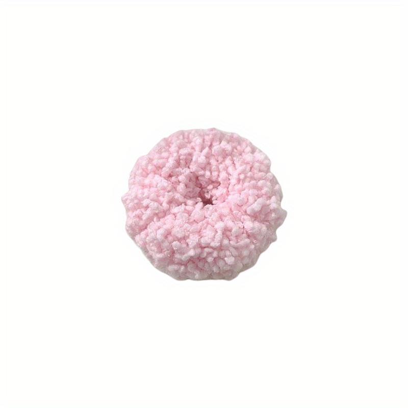 Chouchous en Peluche Phosphorescents - Élastiques Doux pour Queue de Cheval avec 6 Couleurs Vives pour Femmes & Filles, Fête, Remise de Diplômes rose