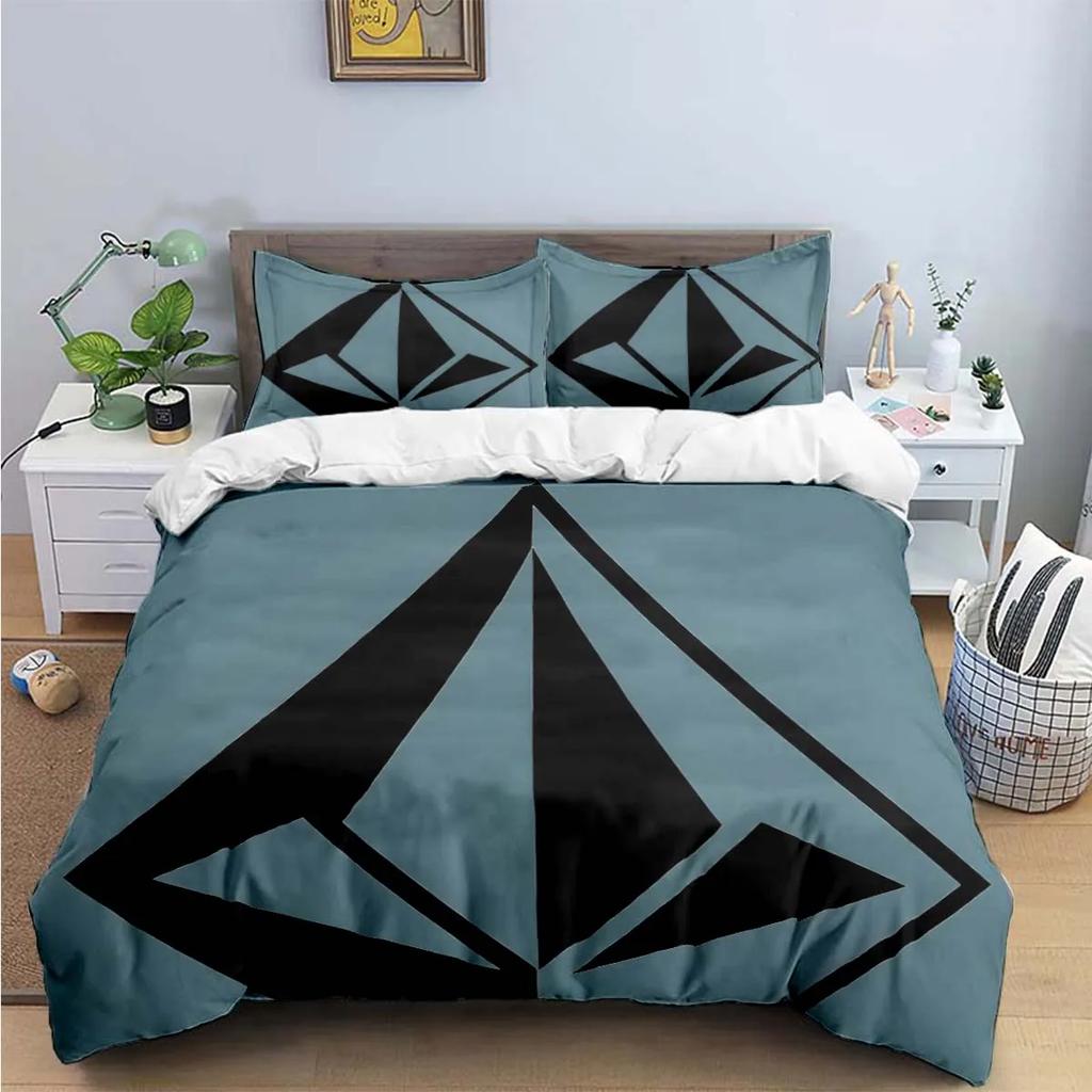 Fashion Exquisite V-Volcom Print Bedding Sets Exquisite Bed Supplies Set Duvet Cover Bed Comforter Set Bedding Set Luxury  Gift