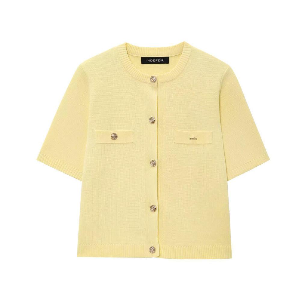 Spring 2025 Women's European & American Style Short Sleeve Knit Top & Midi Skirt Set