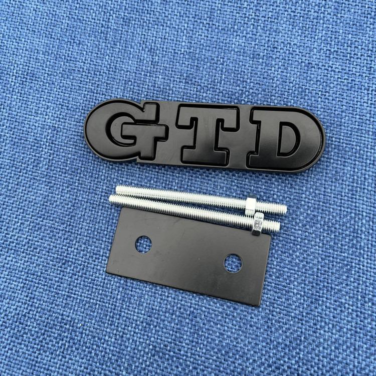 Volkswagen GTD Metal Grille Badge for Golf 7, Lingdu, Polo, Rline 6, Rear & Side Car Emblem.