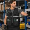 Multi-Pocket Utility Vest With Reflective Trim and Adjustable Side Bands for Keeping Common Work Items Close During Maintenance and Installation Tasks
