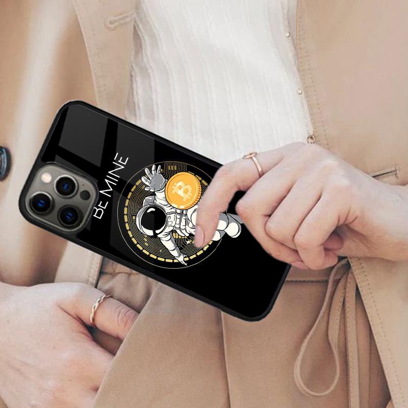 

Bitcoin Fishing Astronaut Moon Magnetic Phone Case For APPLE iPhone 17 Air 16 14 13 12 Pro Max 15 Plus Wireless MagSafe Cover iPhone 13mini