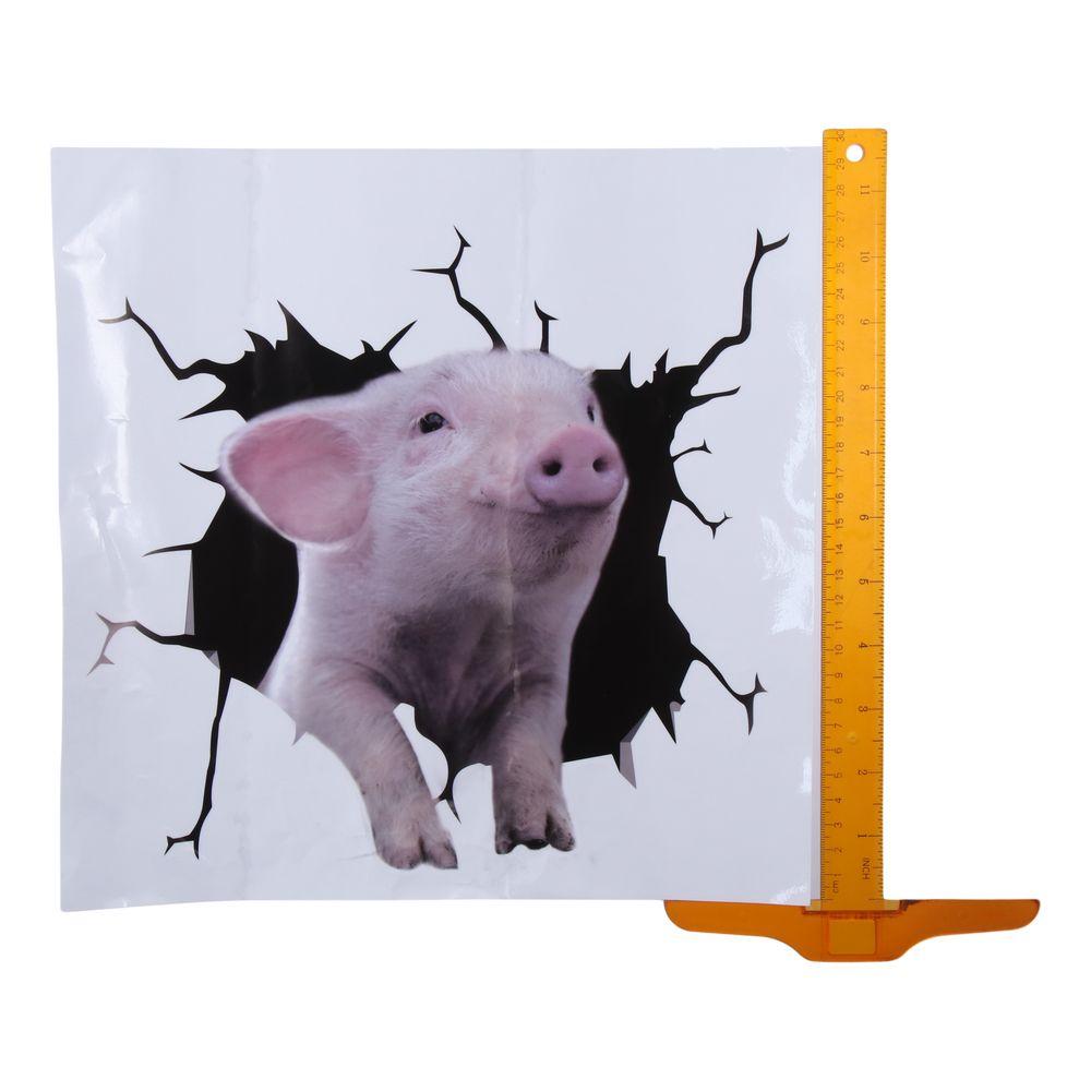 3 Stück Schweineform 3D Haustier Schwein Aufkleber PVC Lustiger Tierstil Autoaufkleber für Auto, Home Glasdekorationen