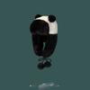 Cute Black And White Panda Lei Feng Hat Women'S Autumn And Winter Warm Hooded Three Piece Set Plush Ear Protection Hat