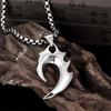 Men's Trendy Wolf Tooth Necklace - Unique, Colorfast Pendant with High-End European & American Design