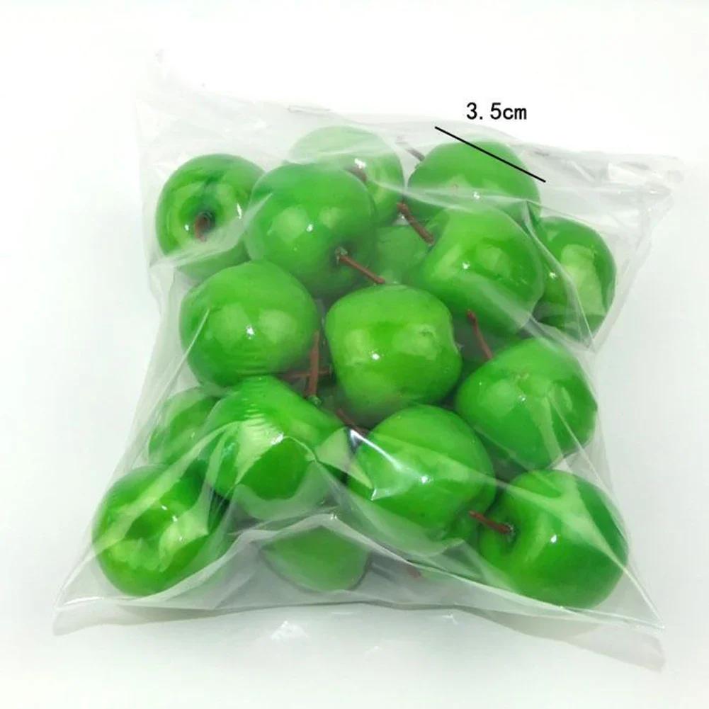 20 Pcs Artificial Foam Mini Apples Red Green Simulation Faux Fruits DIY Crafts Ornaments Photography Props Wedding Home Decor