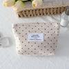 Korean ins polka dot love lipstick bag, high-value girl, hand-held makeup bag, large-capacity liner storage bag