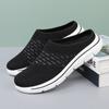 Fashion Mens Half Slippers Summer Breathable Mesh Mens Shoes Outdoor Casual Walking Shoes Large Flat Light Mesh Slippers Sandals Hombre