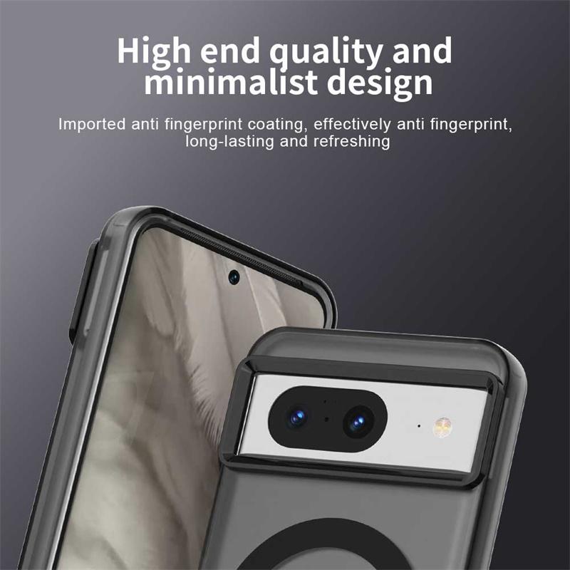 Per Google Pixel 8 Custodia Magsafe Ricarica Wireless Cover Google Pixel 8 Custodia Antiurto Opaca TPU Paraurti per Telefono Per Google Pixel 8