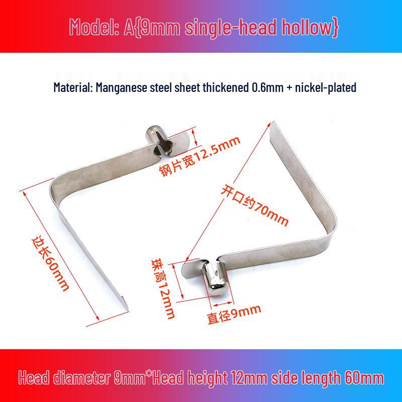 V-Shaped Spring Clip Buckle for Telescopic Tube and Tent Stroller Positioning