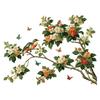 Traditional Chinese Painting Hibiscus Bird Wall Sticker Modern Living Room Study Waterproof Self Adhesive Decor