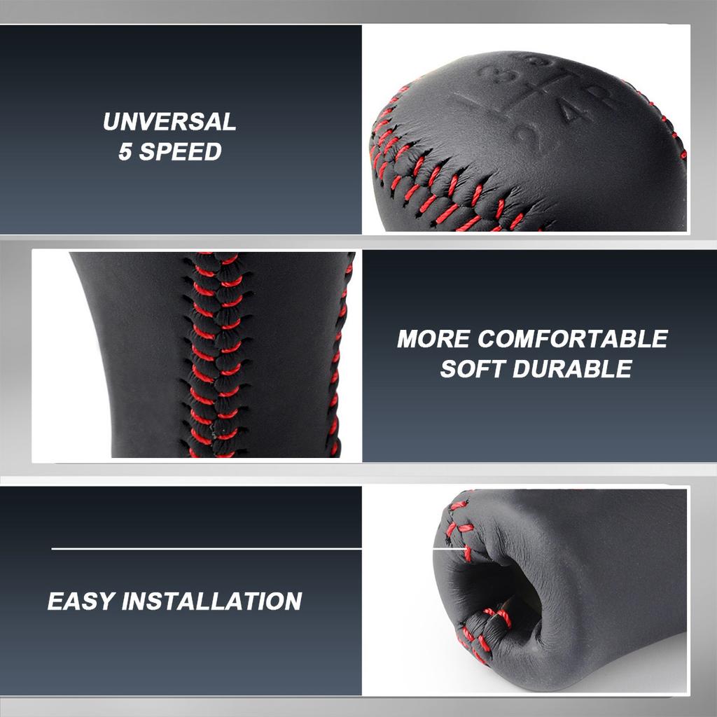 5 Speed Leather Gear Shift Knob Universal Gear Shift Lever For Toyota Trd Manual Transmission Automatic Gear Level Knob Shift