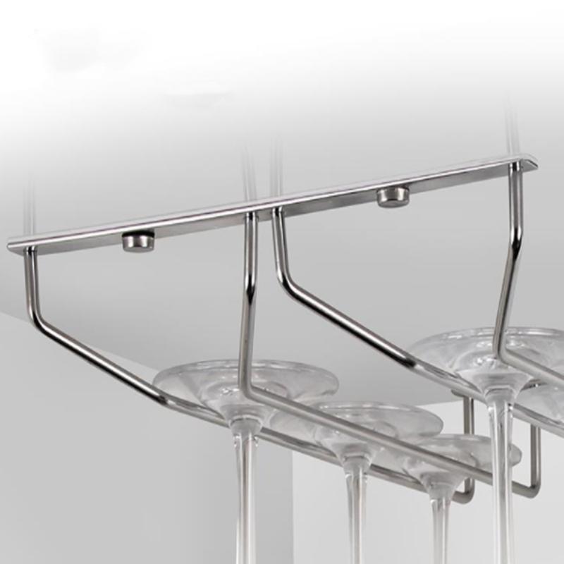 Neuer Rotweinglas Kelch Hänger Rack Überkopf Stielgläser Hausbar Pub Halter Edelstahl Regal Organizer Geschirrständer