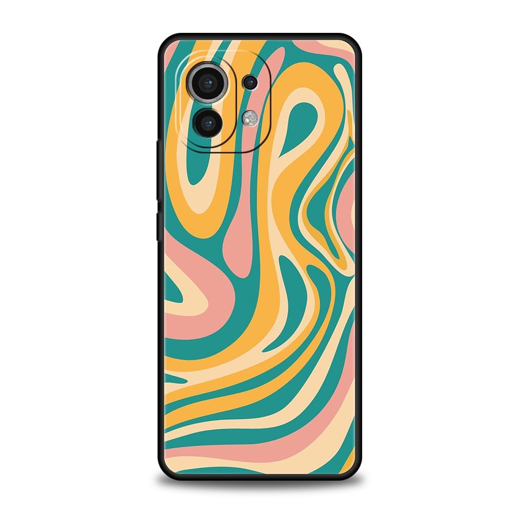 Phone Case For Xiaomi Mi 15 14 14T 13T 12T Pro 12 13 11 Lite 5G 11T X6 X5 Pro Soft TPU Cover Abstract Flower Market