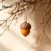 Portable Fidget Accessory 3D Printed Acorn Clicker, Fake Finger Stress Backpack Hanging Decoration Relief Push Toy, Gift for Kids Teens Adults Desktop