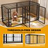 48 Inch Puppy Playpen Easy Assemble Kennel Cage with Door Heavy Duty Wire Dog Crates Metal Grid for Puppy/Small Dog/Rabbit/Pig