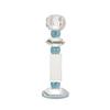 Crystal Glass Candle Holder Blue Diamond Candelabrum Transparent Candlestick Wedding Home Decoration Accessories