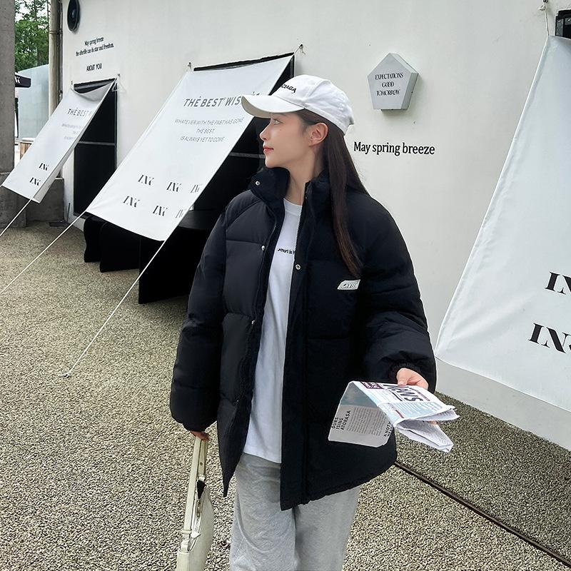 Women's Down Cotton-padded Winter Clothes, Loose Stand-up Collar Short Cotton-padded Clothes Thickened Students