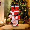 Krásná vánoční elektrická hudební tančící panenka Santa Clause s rotací a stojem na hlavě, dekorace, hračka, dárek