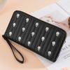 New Floral Embroidery Women Long Wallets Large-Capacity Zipper Leather Purses Multi-Card Slots Clutch Bag Women Fashion