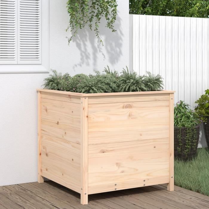 VidaXL Jardinière 82,5x82,5x78 cm bois de pin massif 825303