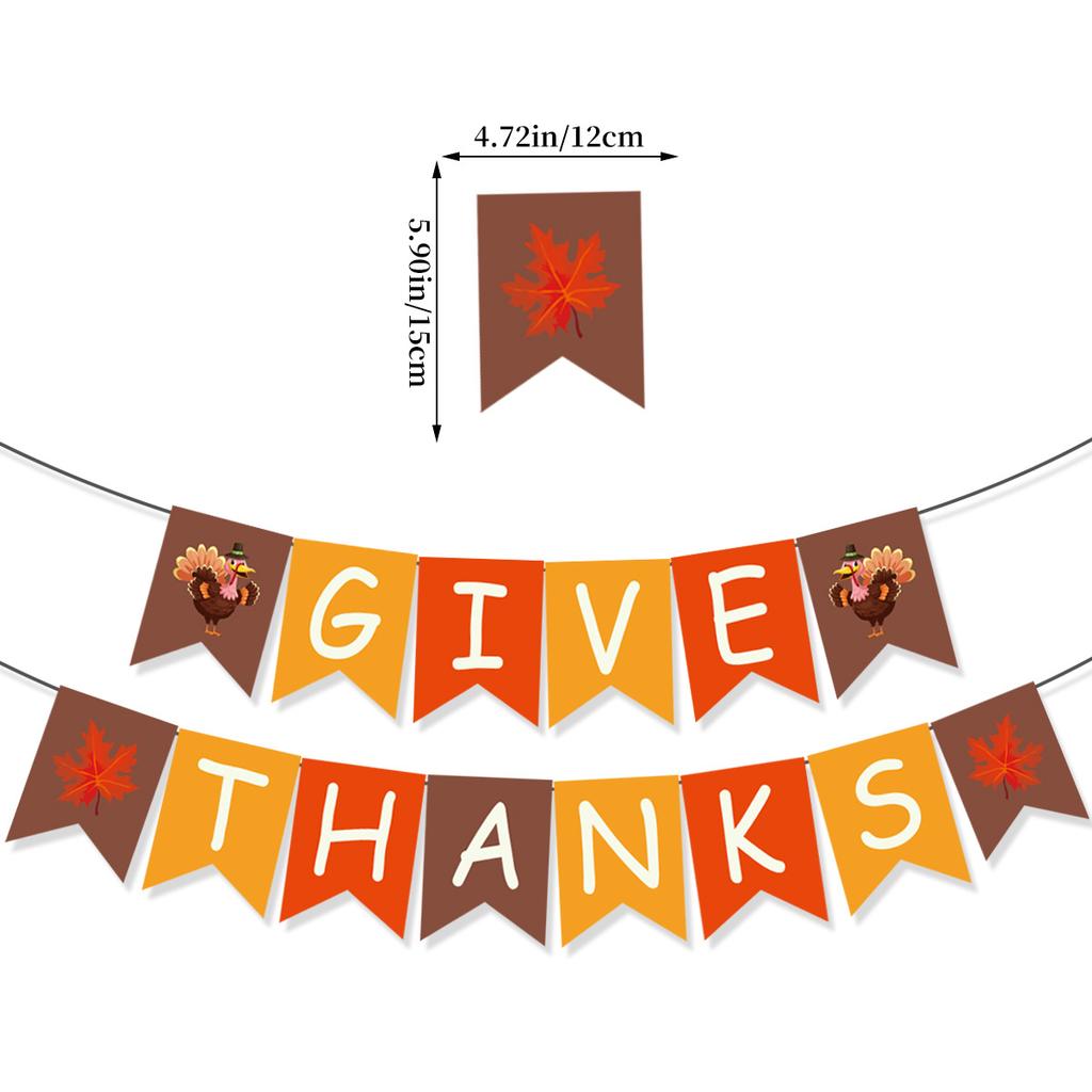 Thanksgiving Party Decoration Harvest Festival Turkey Party Maple Leaf Pumpkin Flag Balloon Set