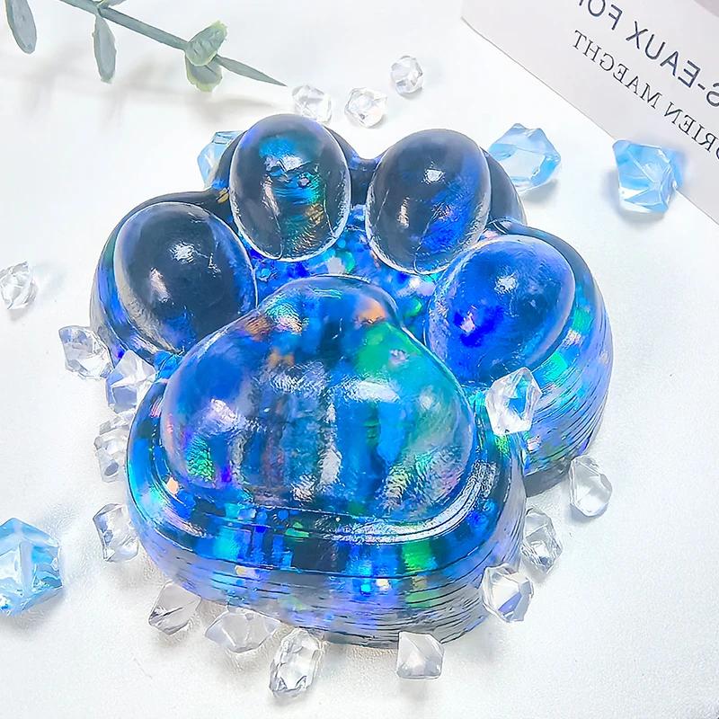 Squeeze Cat Paw Toys Cute Soft Abreact Relief Relax Toys Sticky Decompressing Pinching Cat Paw Stress Relief Squishy Toy Gift