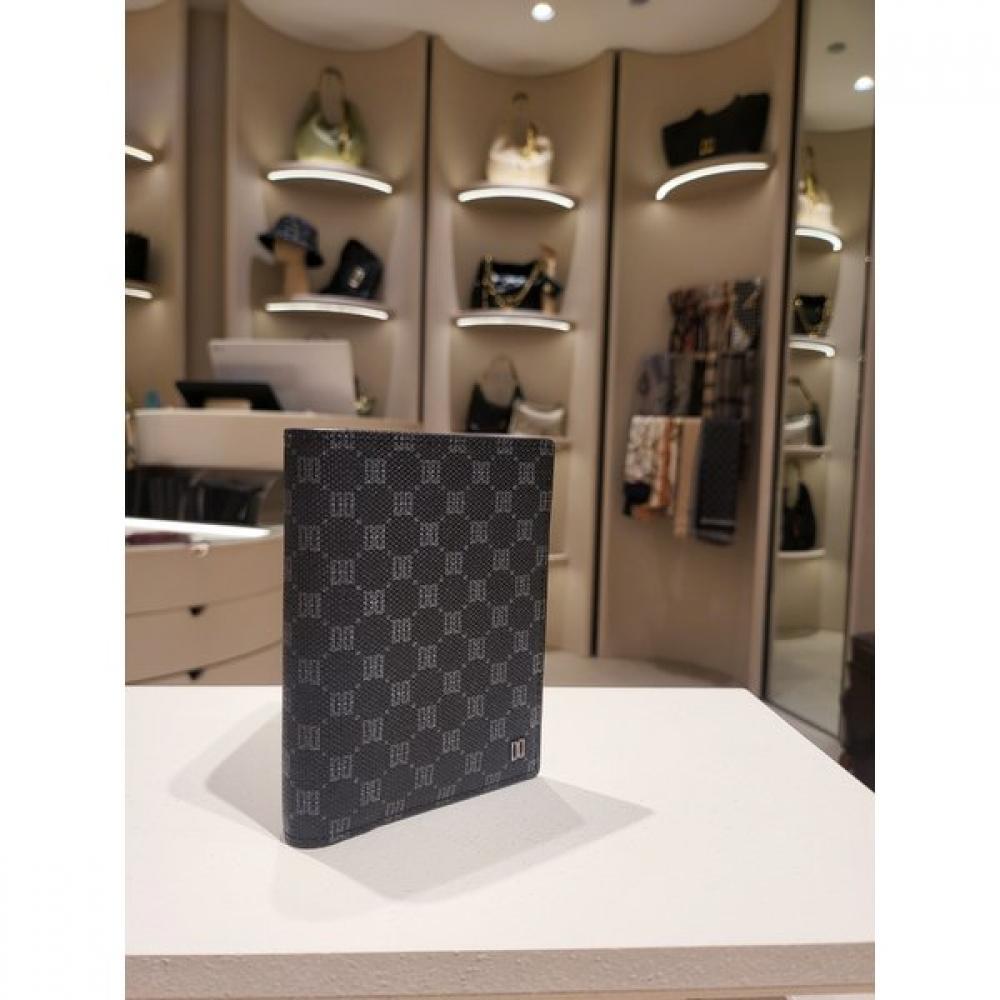Daks Black Slim Wallet Dd Pattern Dbho3f393bk
