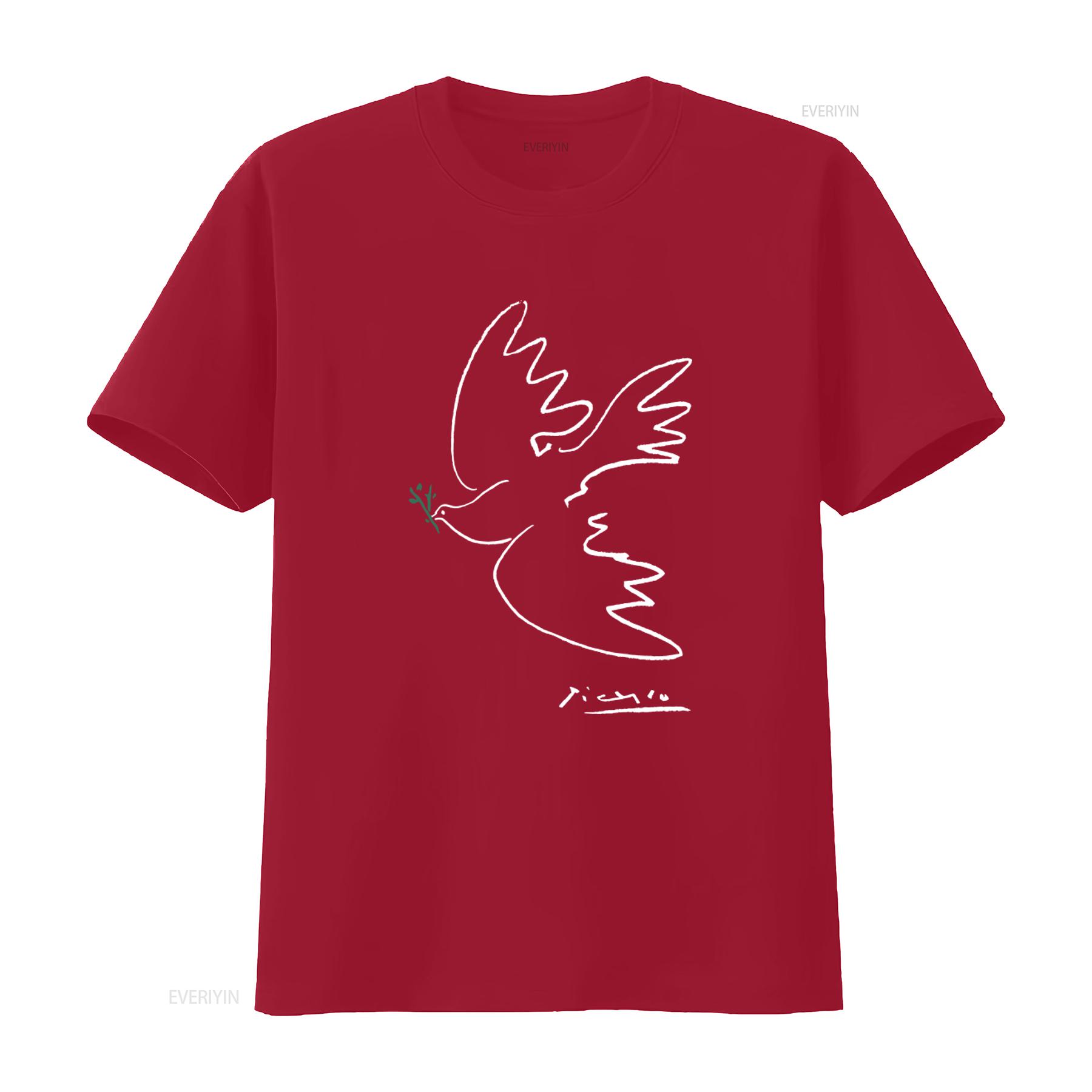 Pablo Picassos Dove of Peace T Shirt Stylish and Symbolic Design for All vintage Washed Soft designer clothes Unisex Slightly S