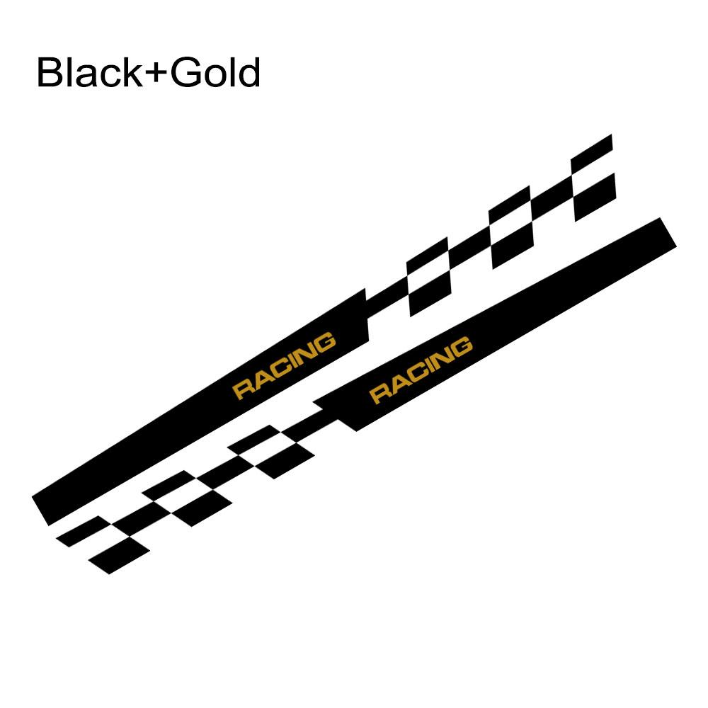 2PCS Car Door Racing Stripe Sticker Vinyl Decor Auto Exterior Decal Decor Tuning Accessories For Tesla Model 3 Y S X 2016-2024