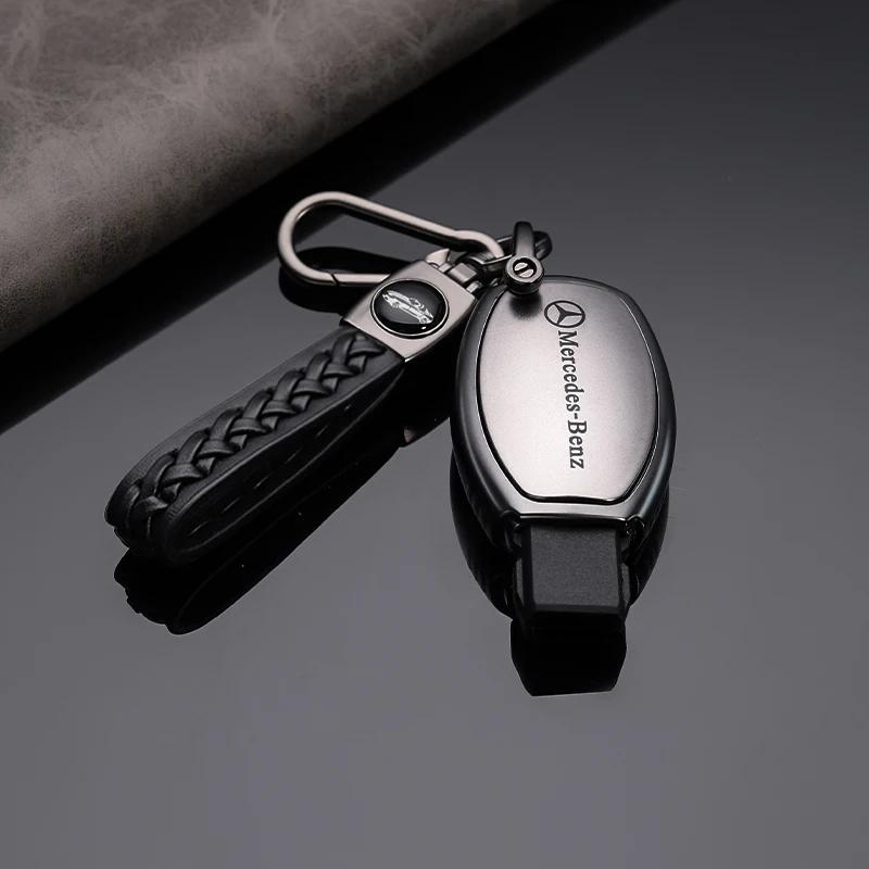 PU Car Key Case Cover Shell Fob For Mercedes Benz A B C E Class GLS GLA GLK GLC CLS CLA AMG W204 W205 W212 W463 W176 Keychain PD1