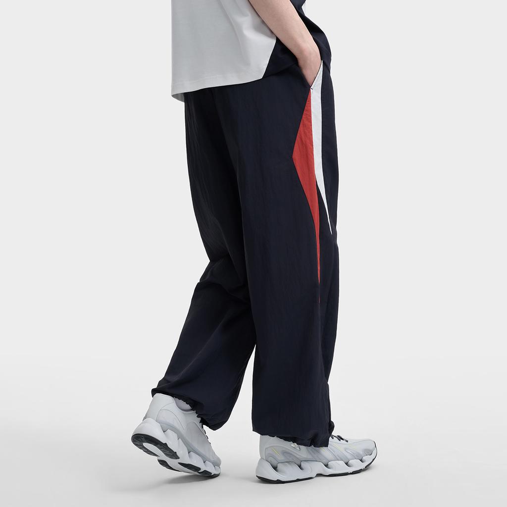 FILA Original Fashion Trend Classic Retro Sports Comfortable Versatile Loose Woven Casual Pants Men bottoms Legendary-Blue F11M629804FNV