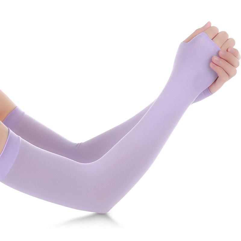 

Рукава из ткани Ice Fabric Защита от ультрафиолета Утеплители Mangas Летние виды спорта Бег Велоспорт Вождение Светоотражающий солнцезащитный крем фиолетовый