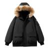 Down Jacket Men's New Winter Hooded Multi-color Versatile Warm and Cold Casual Fashion Solid Color Tooling Jacket