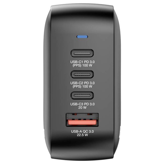 Verbatim Mini GaN Charger Adaptateur de voyage 100 W 1x USB-A, 3x USB-C® Power Delivery, Power Delivery 3.0, QC 3.0 noi