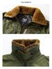 Shenwu Amei Herren Khaki B-15 Fliegerjacke Retro Baumwollparka Wintermantel