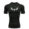 Design tetování netopýra Pánské sportovní tričko Trénink Fitness Kompresní tričko na cvičení Rashguard Vrcholy Tričko